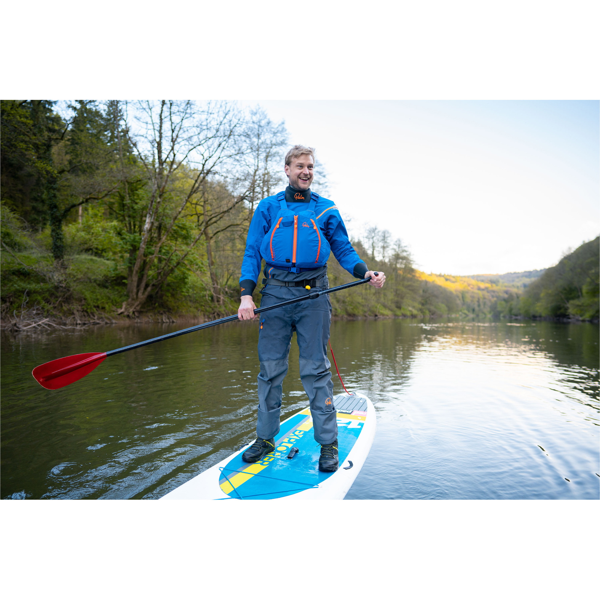 2026 Palm Mens Rogen Drysuit 13188 - Cobalt / Jet Grey